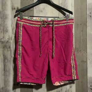Robert Graham Men’s Bright Pink Swim Trunks